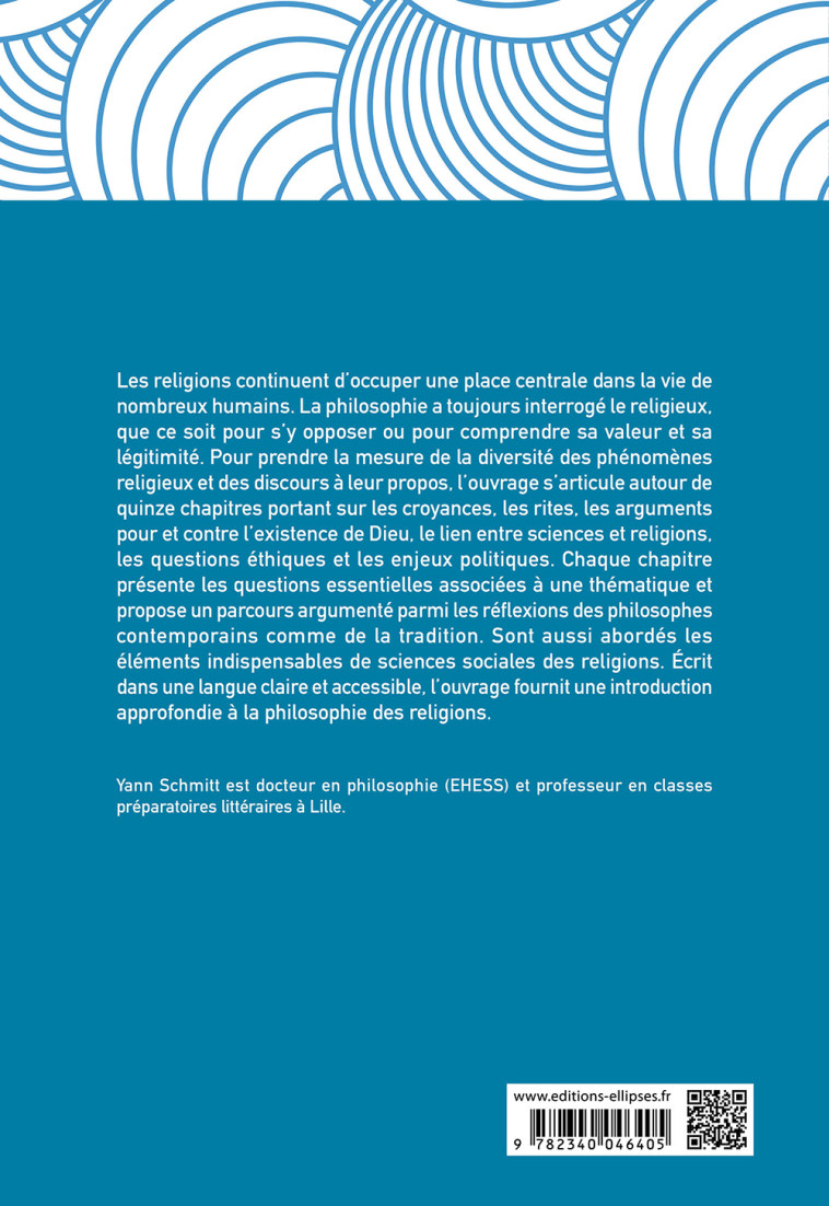 Introduction à la philosophie des religions - Yann Schmitt - ELLIPSES