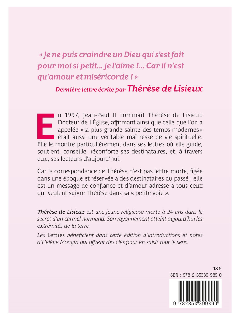 Lettres - Thérèse De Lisieux - EMMANUEL