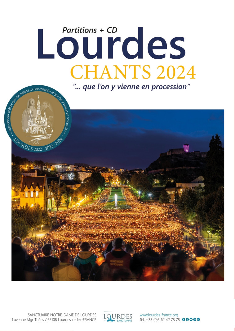 Livre-CD : Lourdes : Chants 2024 ... que l'on y vienne en procession - Isaia Ravelli - ADF MUSIQUE