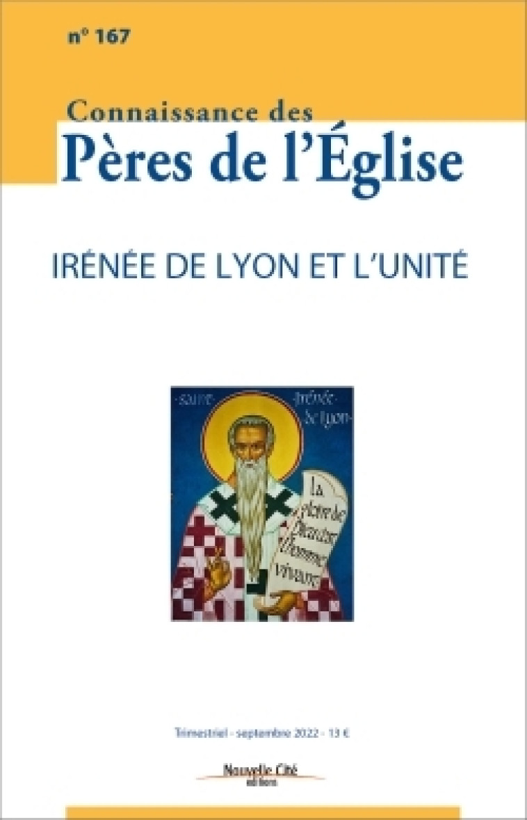 Connaissance des Pères de l'Église n°167 -   - NOUVELLE CITE