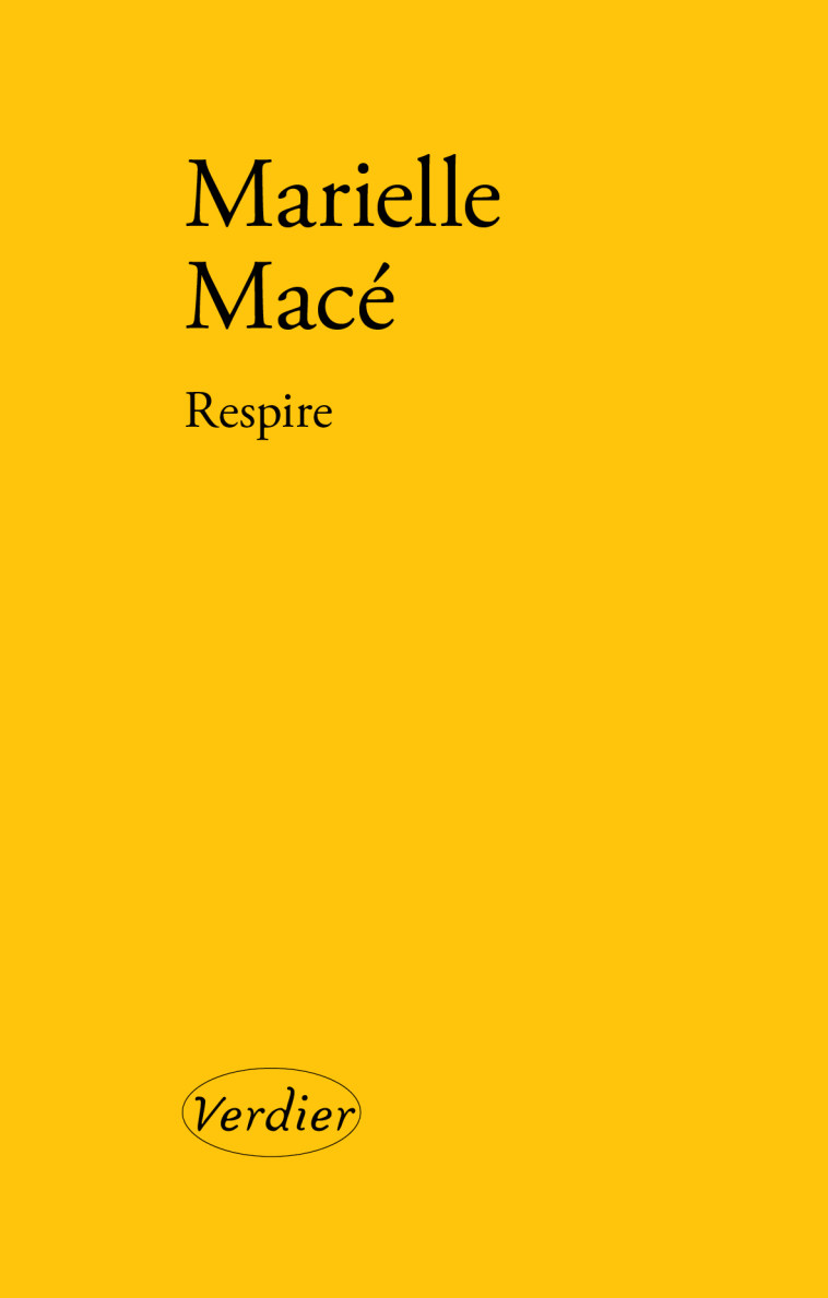 Respire - Marielle Macé - VERDIER