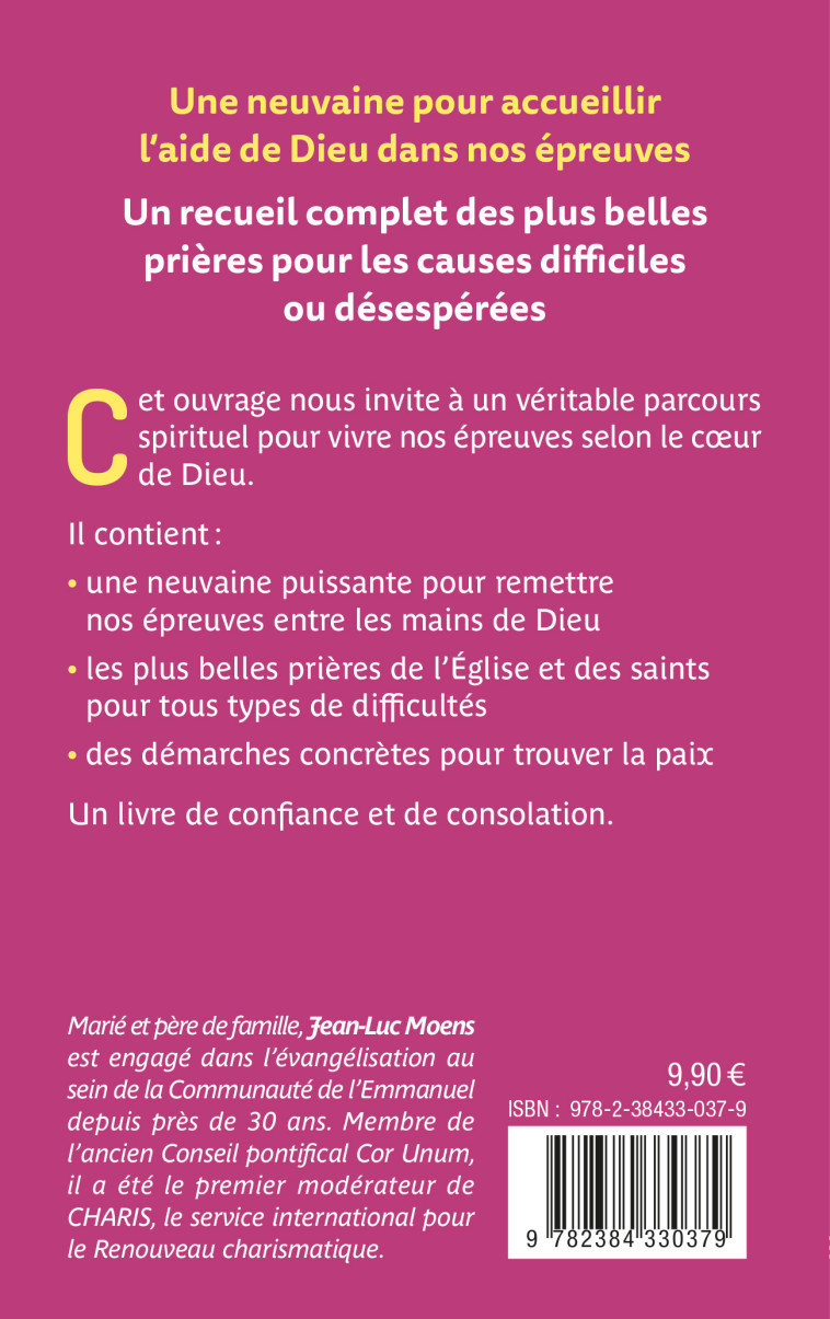 Neuvaine et prières dans les épreuves - Jean-Luc Moens - EMMANUEL