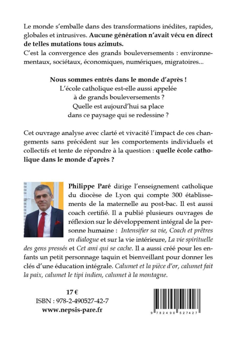 Dans le monde d'après quelle école catholique ? - Philippe Paré - NEPSIS PARE