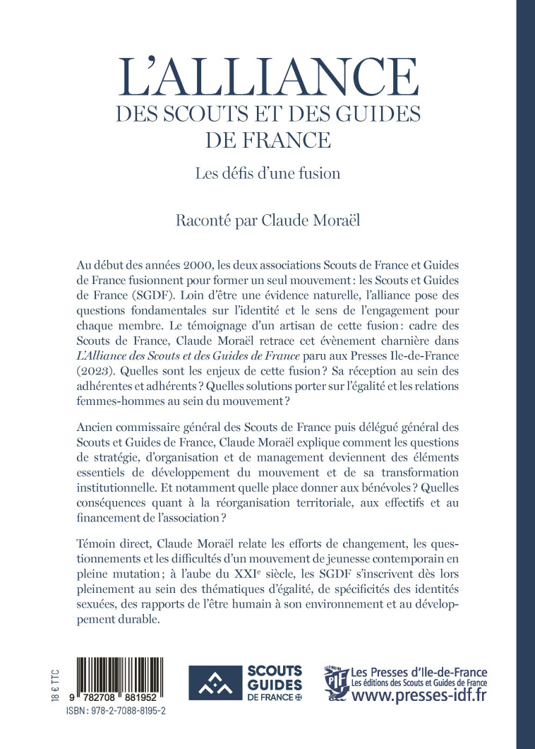 L'alliance des Scouts et des Guides de France - Claude Moraël - PRESSES IDF