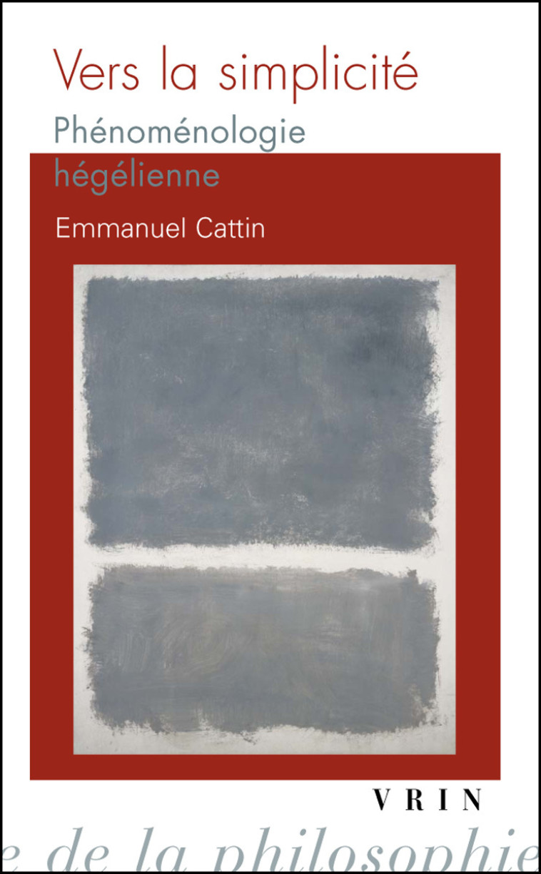 Vers la simplicité - Emmanuel Cattin - VRIN