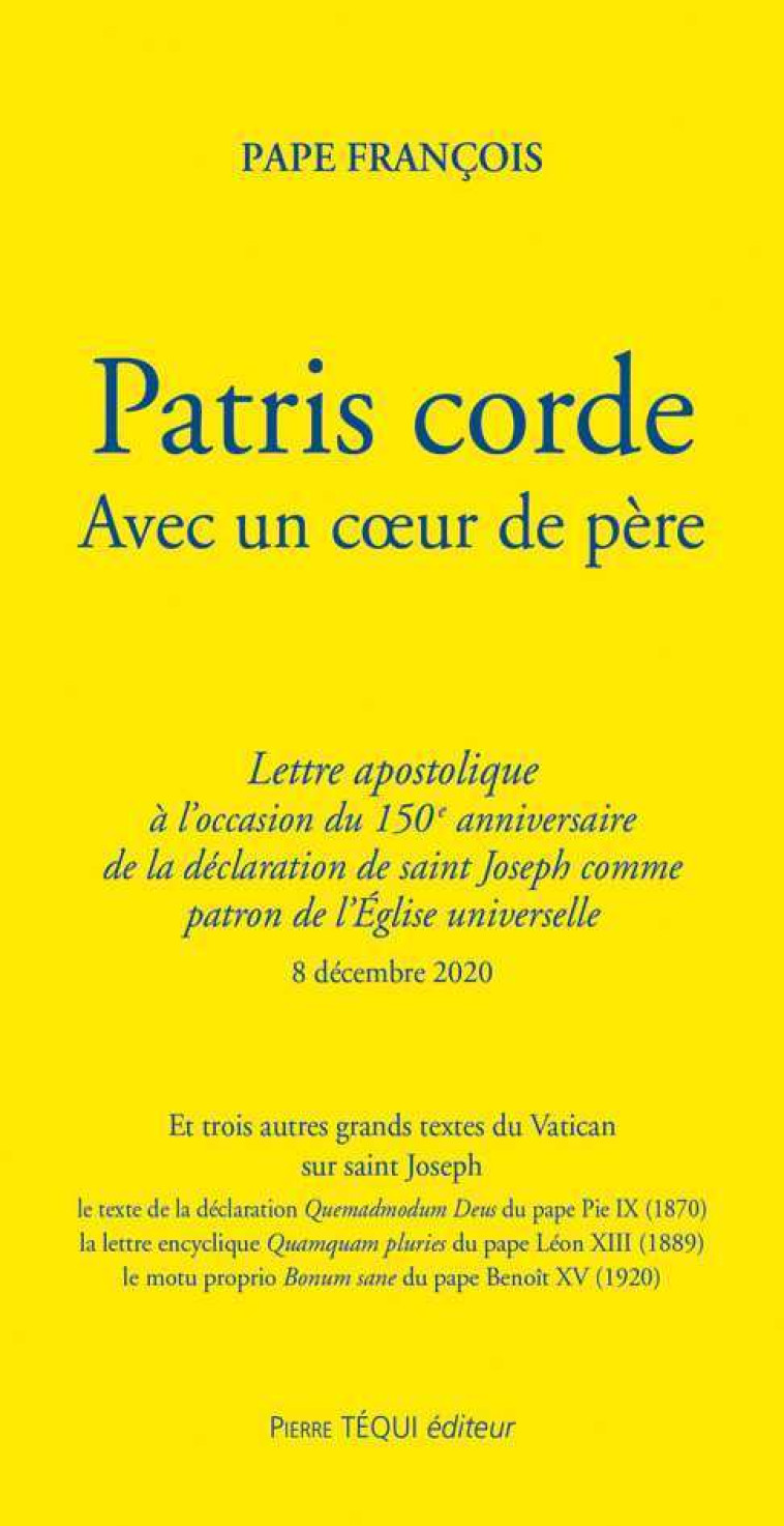 Patris corde -  François - TEQUI