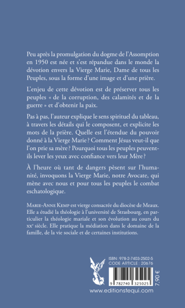 La Dame de tous les Peuples - Marie-Anne Kemp - TEQUI