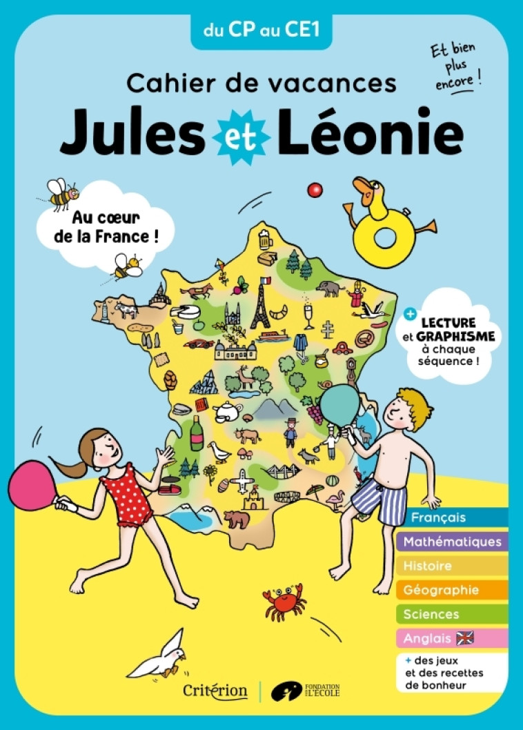 Cahier de vacances Jules et Léonie du CP au CE1 - Virginie Becquet - CRITERION