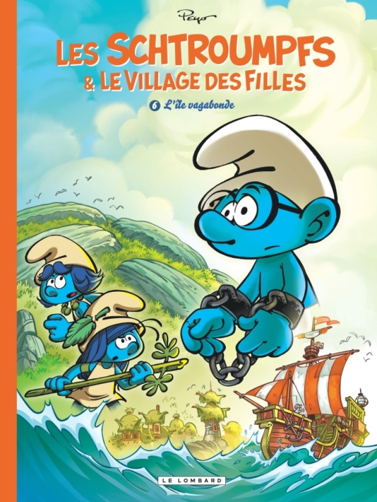 Les Schtroumpfs et le village des filles - Tome 6 - L'île vagabonde -  Parthoens - LOMBARD