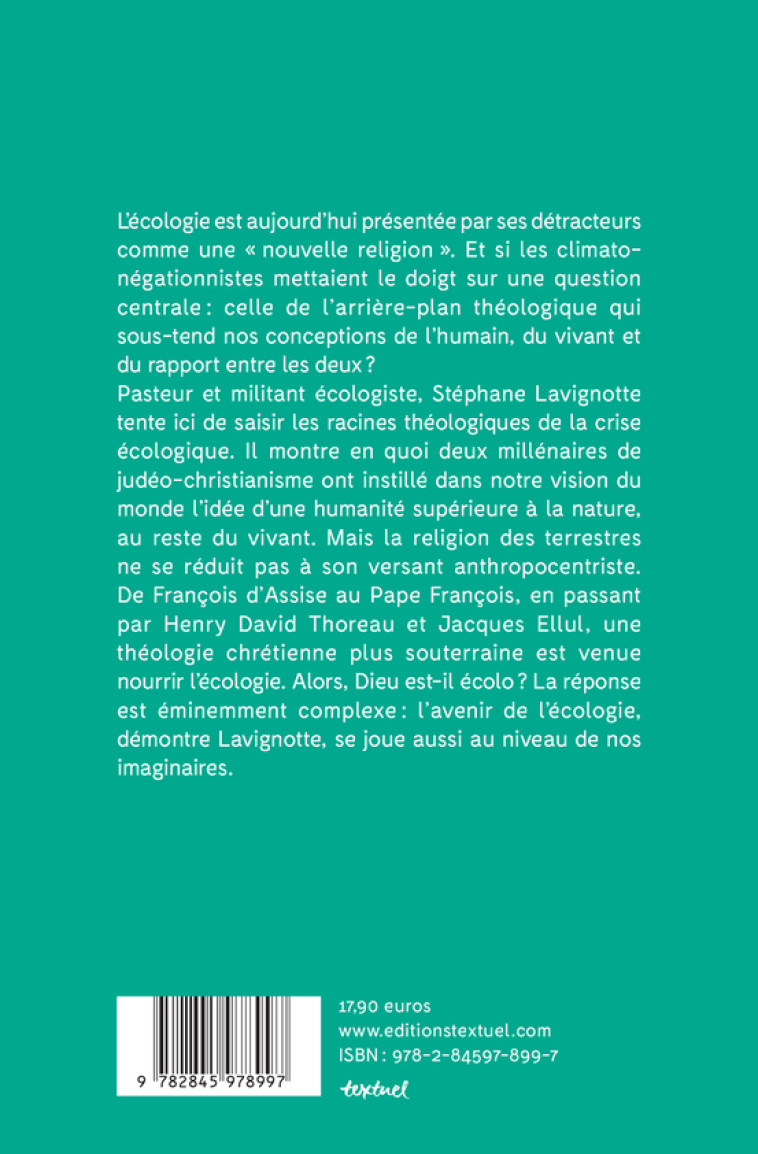 L'écologie, champ de bataille théologique - Stéphane Lavignotte - TEXTUEL