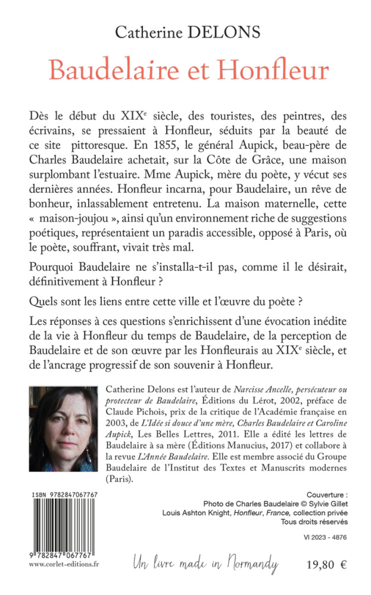 Baudelaire et Honfleur - Catherine Delons - CORLET