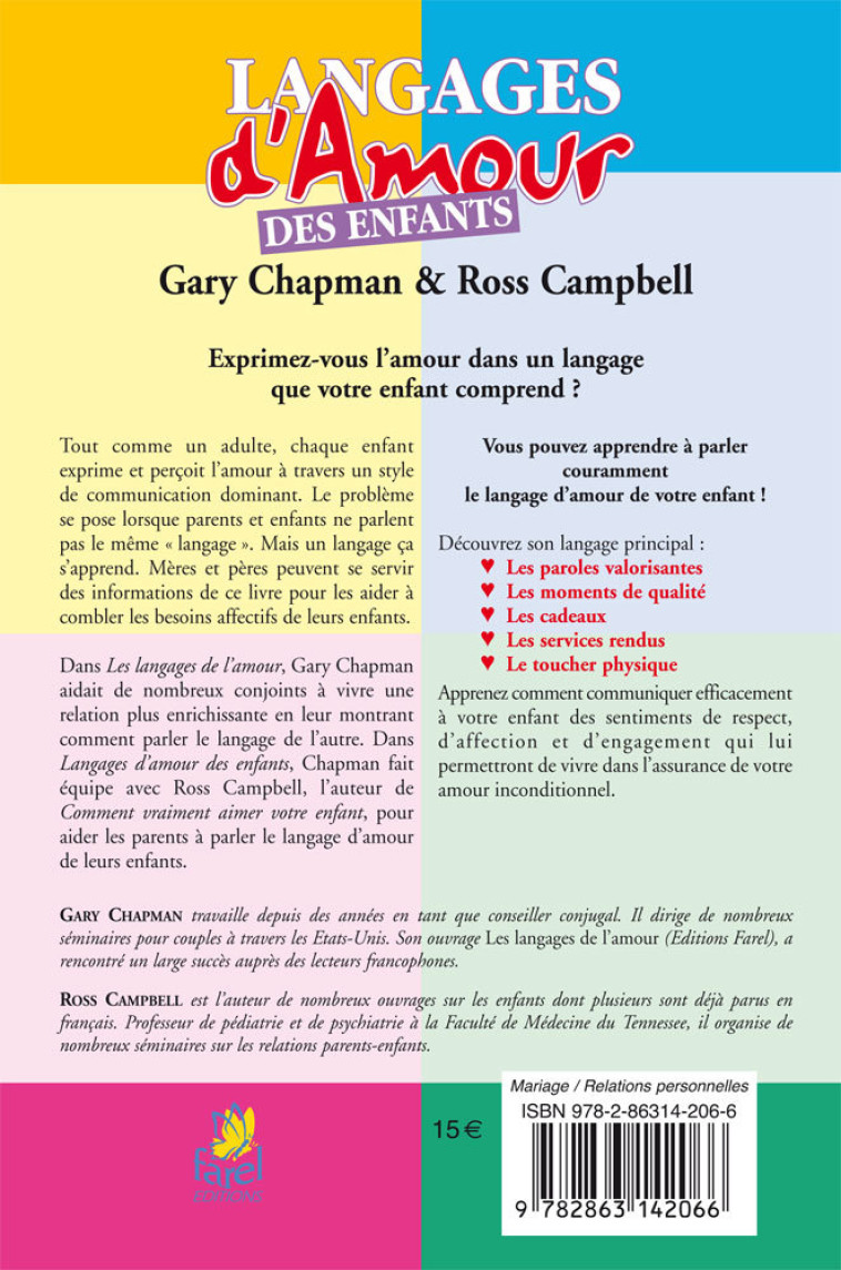 LANGAGES D'AMOUR DES ENFANTS - Ross CAMPBELL - FAREL