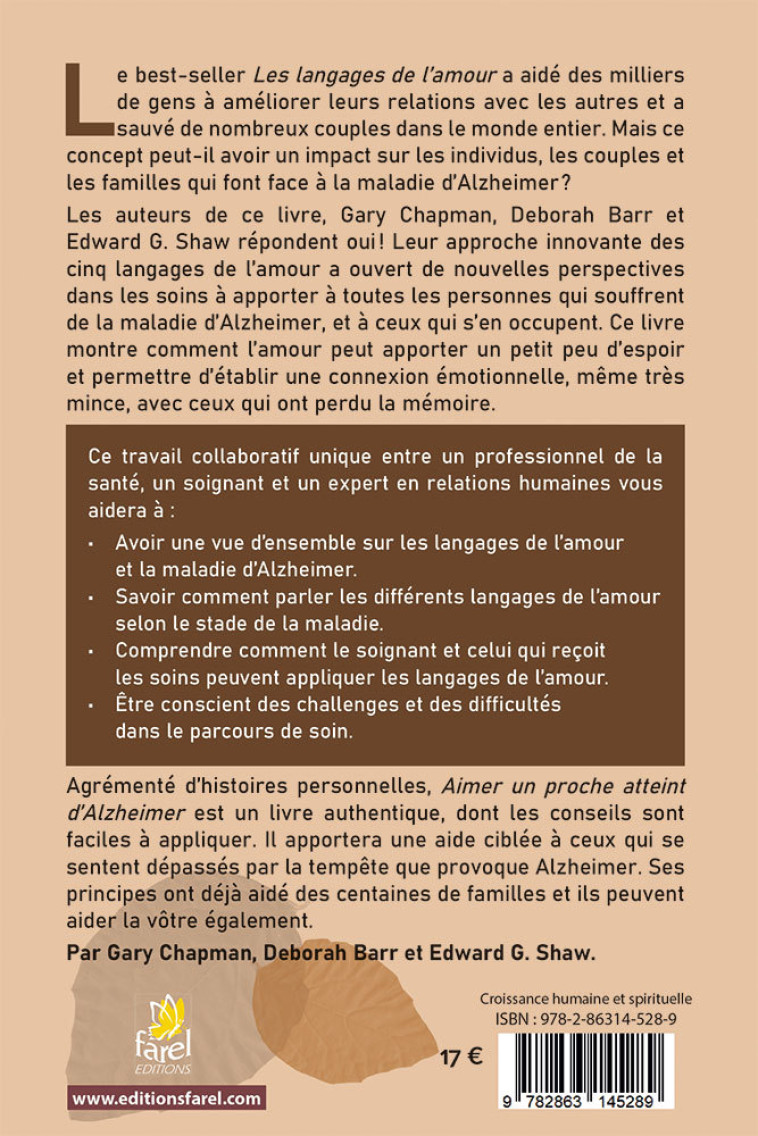 Aimer un proche atteint d’Alzheimer - Gary Chapman - FAREL