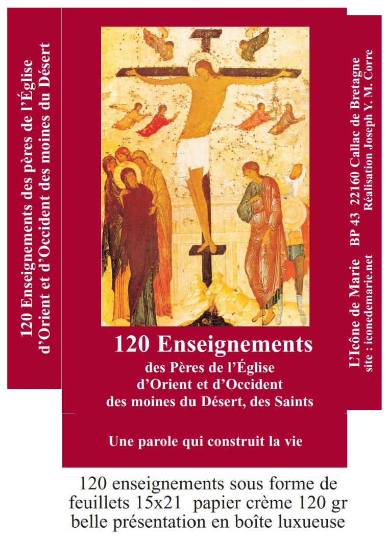 120 Enseignements des pères de l’Eglise  d’Orient et d’Occident - Joseph Corré - ICONE DE MARIE