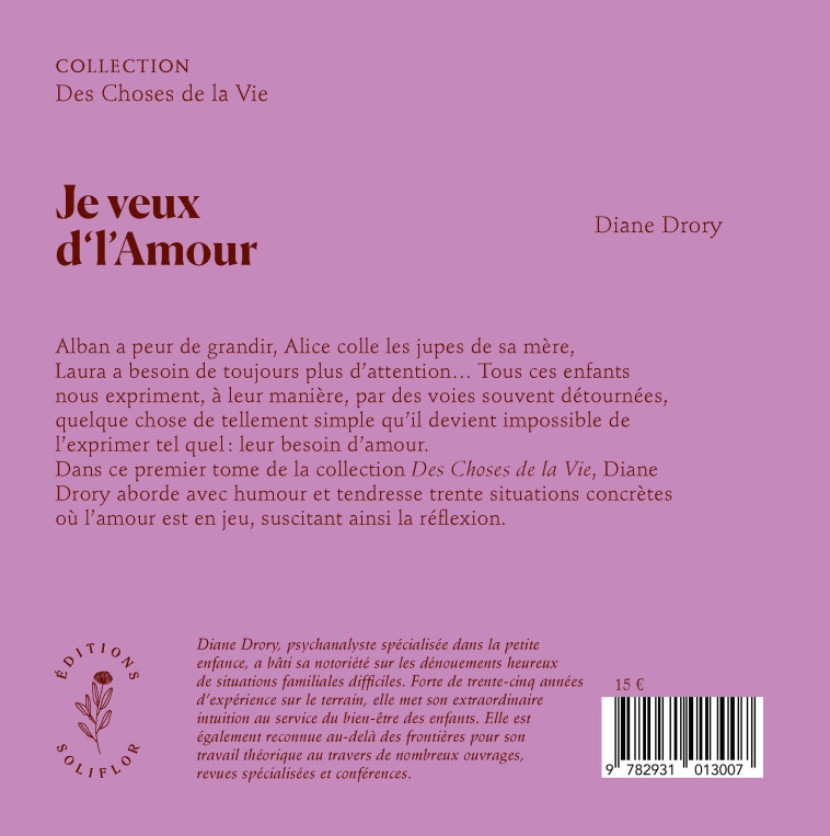 JE VEUX D'L'AMOUR -  DRORY DIANE - SOLIFLOR