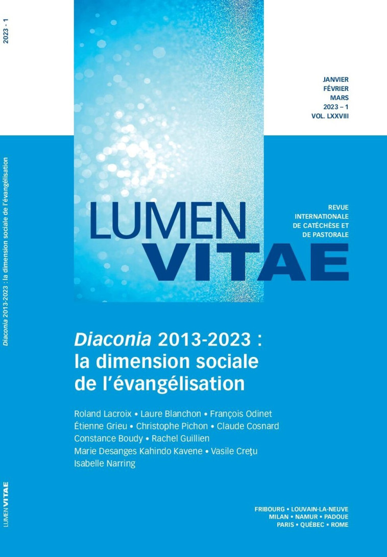 Diaconia 2013-2023 - tome 8 - 2023 - fascicule 1 - Roland Lacroix - RIRTP