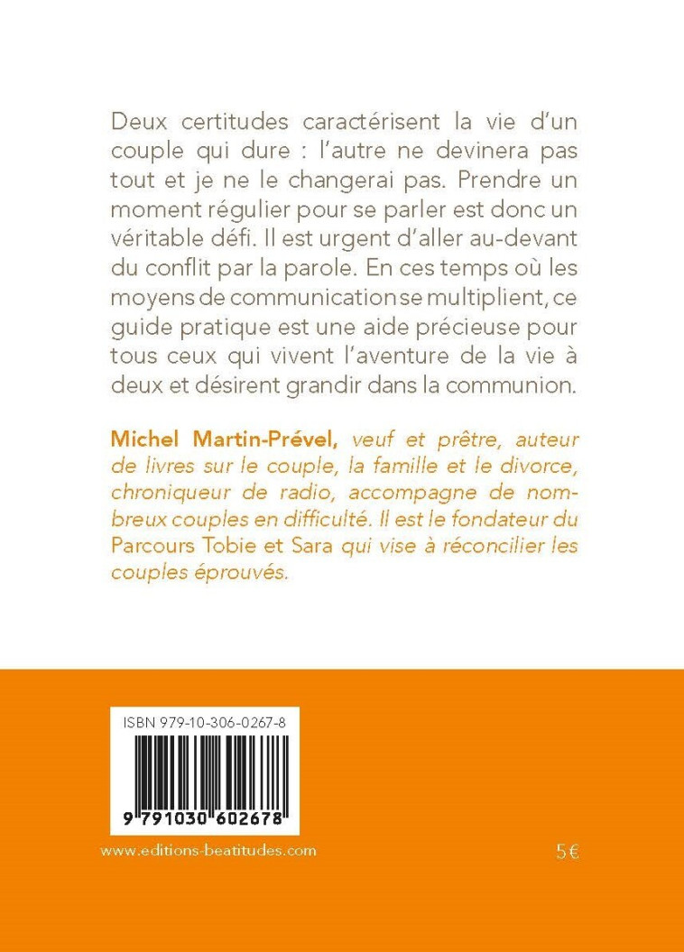 Chéri(e), j'ai quelque chose à te dire - petit guide pour le dialogue en couple - Michel Martin-Prével - BEATITUDES