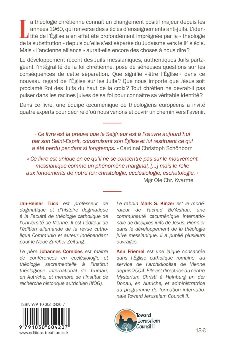 Jésus, roi des Juifs ? - la théologie post-supersessioniste et le scandale du judaïsme messianique - James Earle Patrick - BEATITUDES