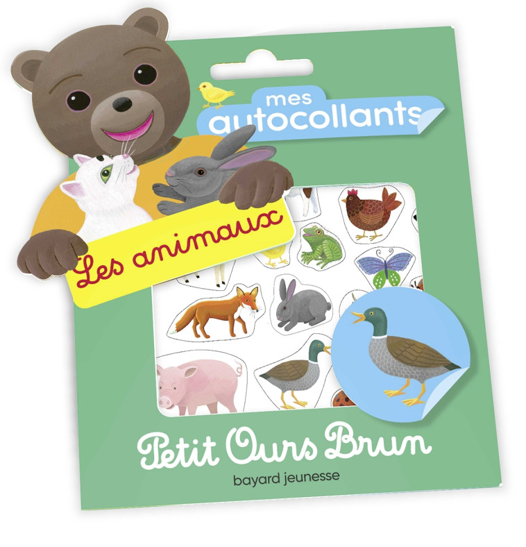 Mes autocollants Petit Ours Brun - Les animaux - Danièle Bour - BAYARD JEUNESSE