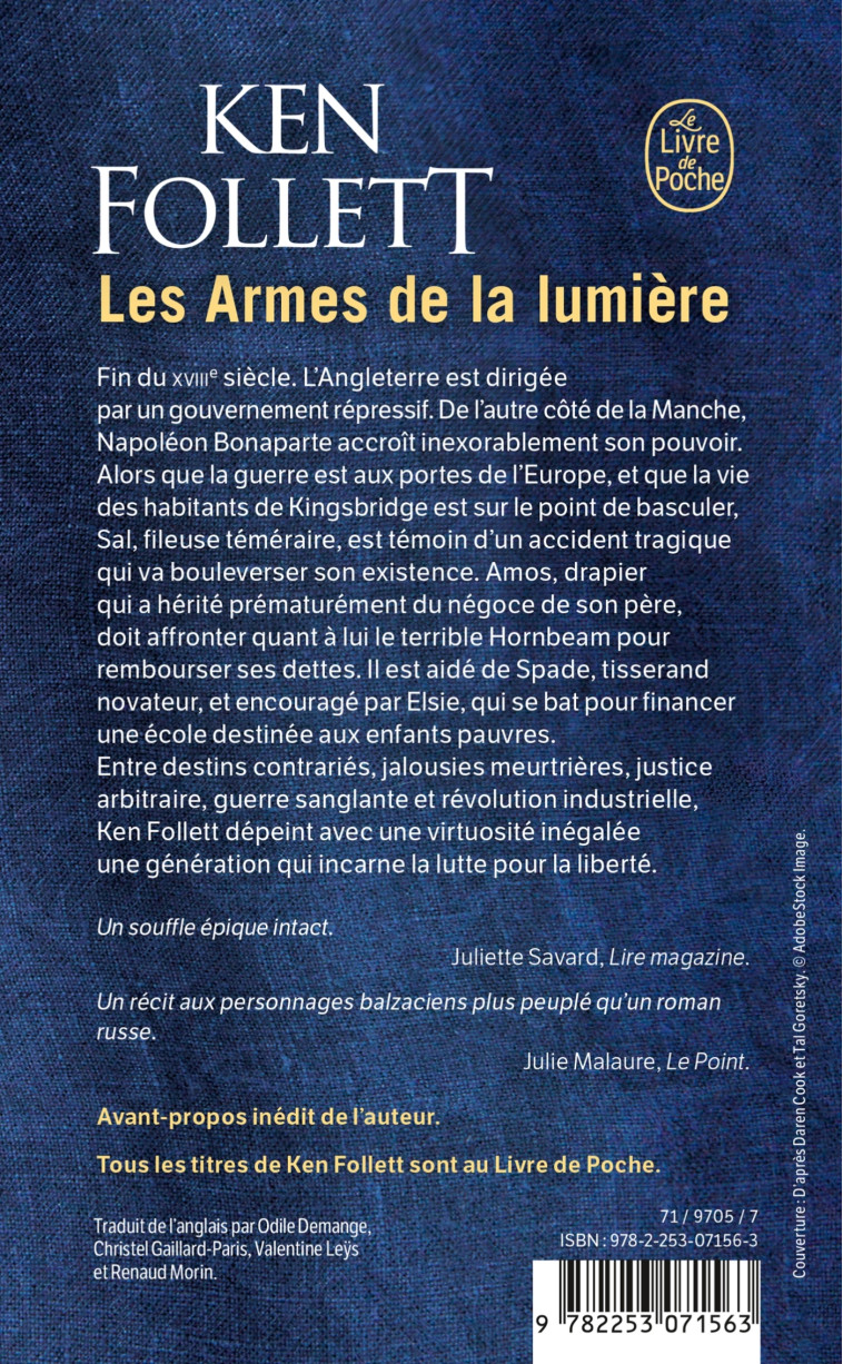 Les Armes de la lumière - Ken Follett - LGF